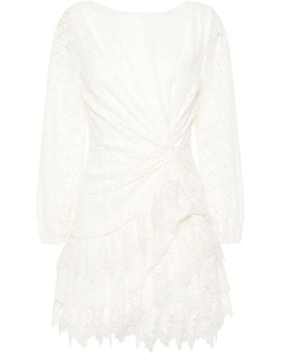 Maje Corded-lace mini dress - Weiß