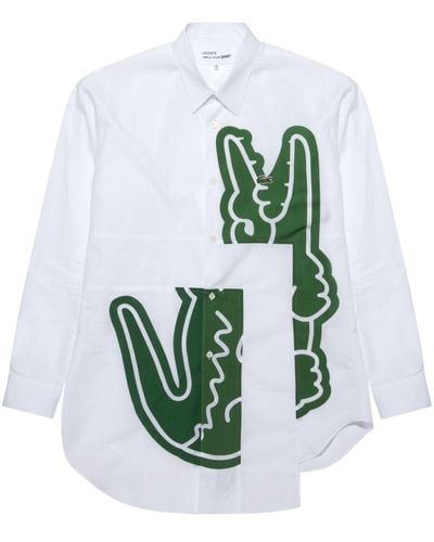 Comme des Garçons Logo-embroidered Cotton Shirt - Green