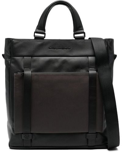 Piquadro Leather laptop bag - Schwarz