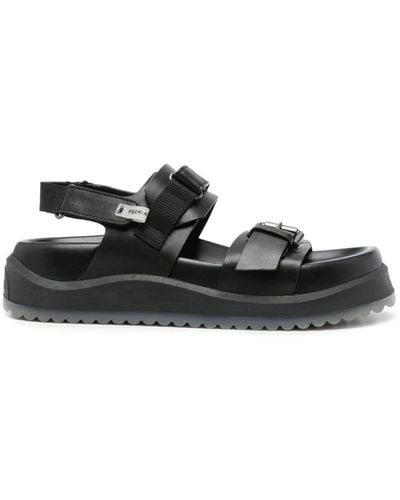 Premiata Leather Platform Sandals - Black