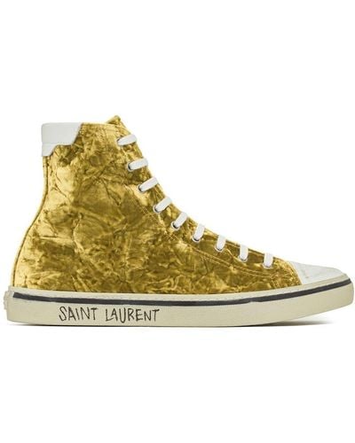 Saint Laurent Malibu High-Top-Sneakers - Gelb
