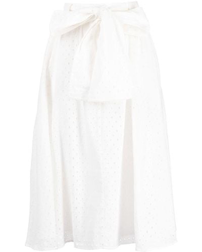 KENZO Flared Perforated Skirt - White