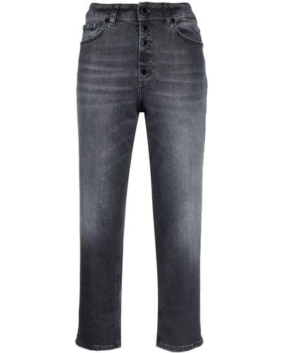 Dondup Jeans crop a vita media - Blu