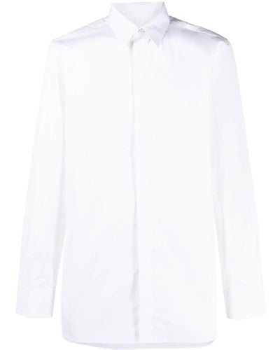 Givenchy 4g-embroidered Cotton Shirt - White