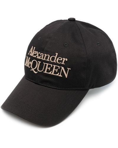 Alexander McQueen Casquette à logo brodé - Noir