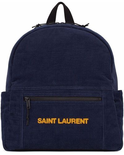 Saint Laurent Mochila de pana Nuxx - Azul