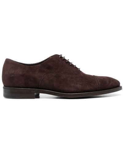Henderson Almond-toe Suede Oxford Shoes - Brown