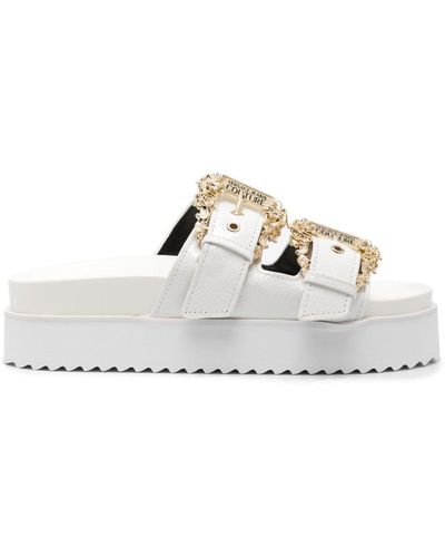 Versace Sandalen Met Barok Gesp - Wit