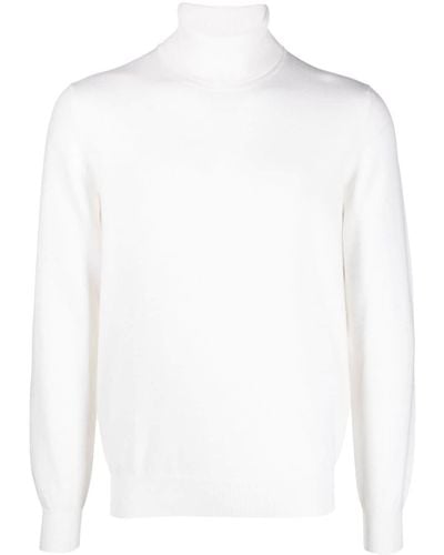 Barba Napoli Roll-neck Cashmere Sweater - White