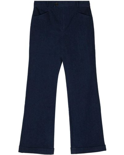 Ernest W. Baker Cuffed 70's Flared Jeans - Blue