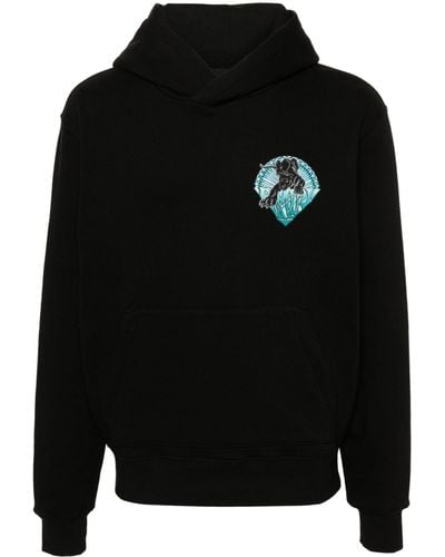 Amiri Panther-print jersey hoodie - Schwarz