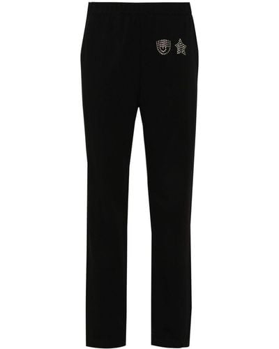 Chiara Ferragni Studded-logo Track Trousers - Black