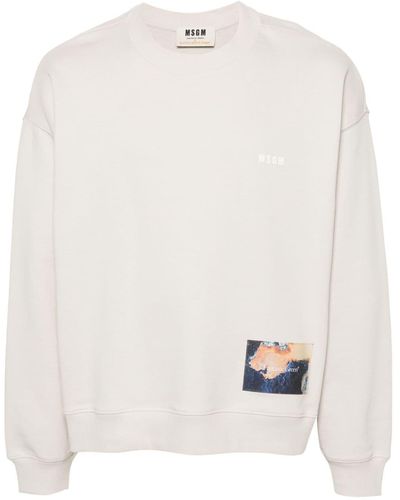 MSGM Sweater Met Print - Wit