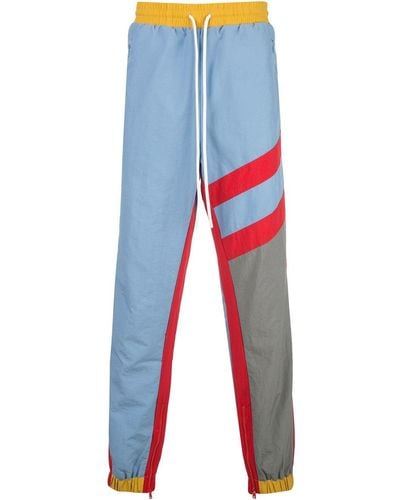 God's Masterful Children Striped Track Trousers - Blue