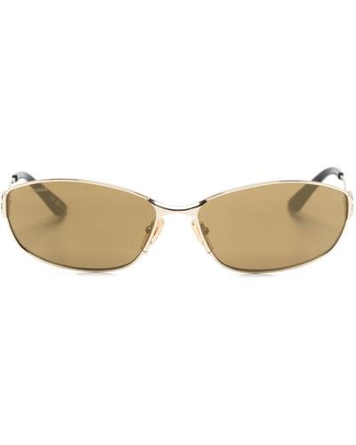 Balenciaga Mercury Oval-frame Sunglasses - Natural