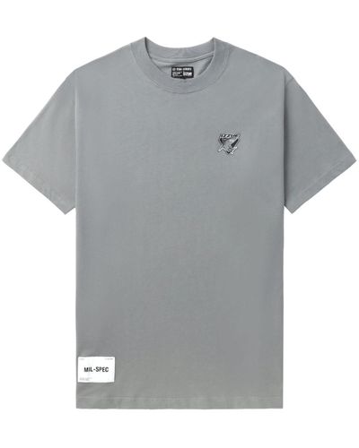 Izzue Shark-print Cotton T-shirt - Grey