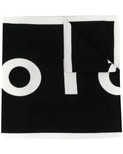 Rabanne Schal mit Logo - Schwarz