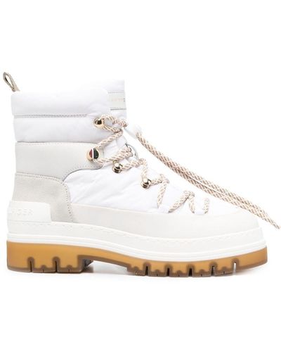 Tommy Hilfiger Padded Lace-up Ankle Boots - White