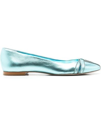 Sarah Chofakian Glänzende Ballerinas - Blau
