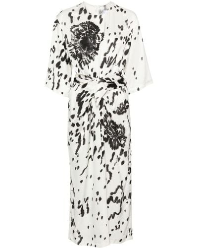 Christian Wijnants Dembet Abstract-print Dress - White