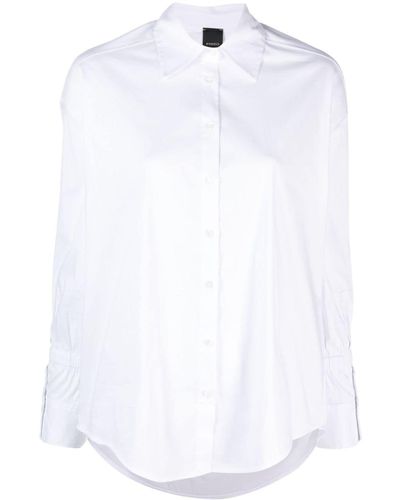 Pinko Drop-shoulder Button-up Shirt - White