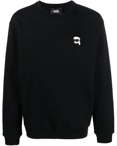 Karl Lagerfeld Karl Ikonik Patch Sweatshirt - Black