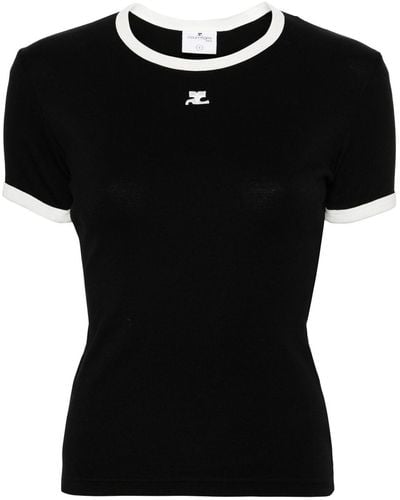 Courreges Camiseta Reedition - Negro