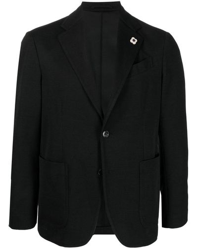 Lardini Buttoned-up Single-breasted Blazer - Black