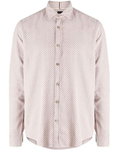 BOSS Micro-dot Cotton Shirt - Pink