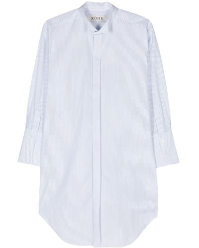 Rohe Pinstriped Cotton Shirtdress - White