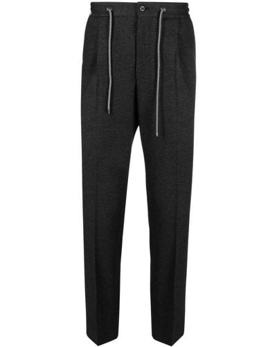 Corneliani Pantalones ajustados con cordones - Negro