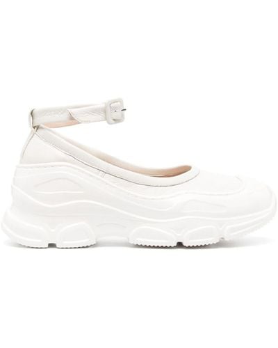 Simone Rocha Buckle-fastening Ridged-sole Sneakers - White