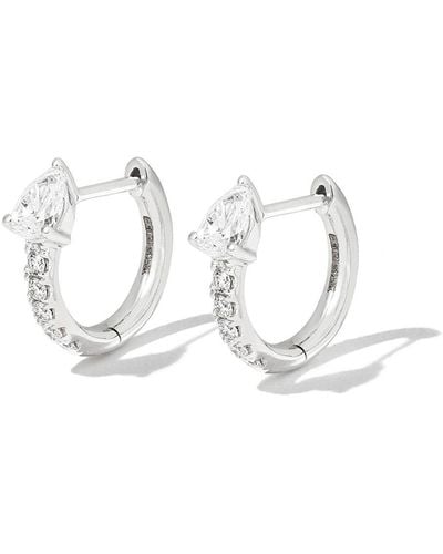 Anita Ko 18kt White Gold Bobbi Diamond Hoop Earrings