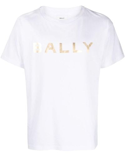 Bally T-shirt en coton biologique à logo imprimé - Blanc