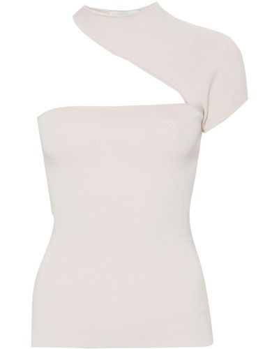 Isabel Marant Osira Asymmetric Knitted Top - White