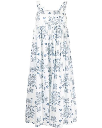 Macgraw Florence Porcelain Print Dress - White