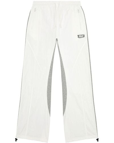 DIESEL Pantalon de jogging P-Berto à logo appliqué - Blanc