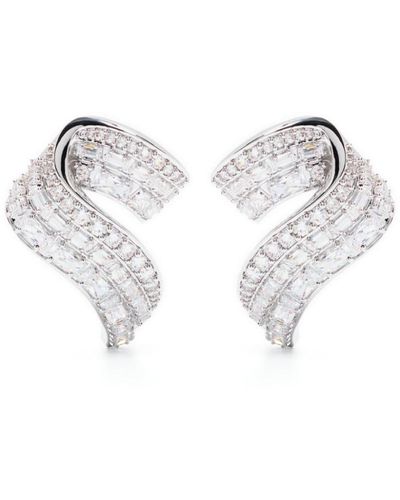 Swarovski Hyperbola Crystal-embellished Earrings - White
