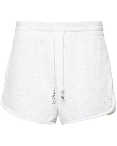 Zadig & Voltaire Logo-charm Cotton Mini Shorts - White