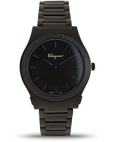 Ferragamo ガンチーニ クォーツ 41mm 腕時計 - ブラック
