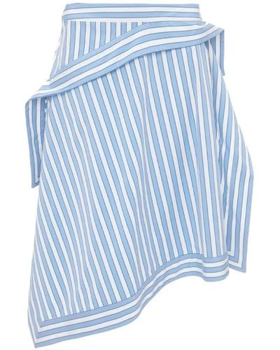 JW Anderson Handkerchief Sriped Skirt - Blue