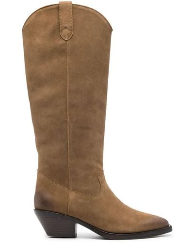 Ash Dolly 70mm Leather Boots - Brown