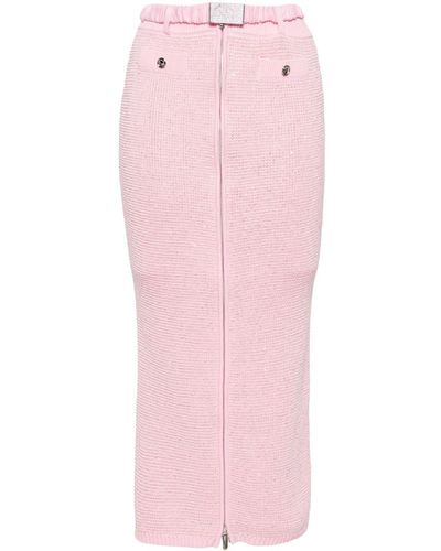 Alessandra Rich Sequined Midi Pencil Skirt - Pink