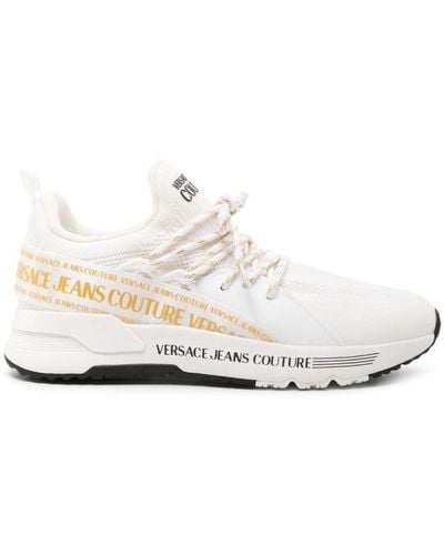 Versace Jeans Couture Dynamic Logo-strap Round-toe Sneakers - White