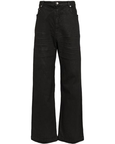 Rick Owens Whiskering-effect cropped jeans - Negro