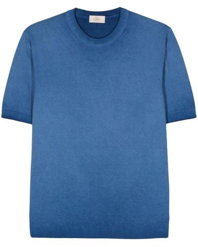 Altea Gestricktes T-Shirt - Blau