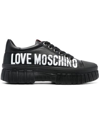 Love Moschino Logo-print Low-top Sneakers - Black
