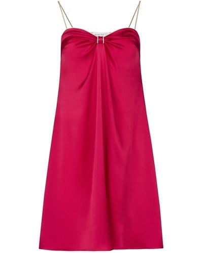 Nina Ricci Satin-finish Sleeveless Minidress - Red