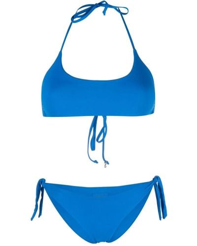 Fisico Self-tie Bikini Set - Blue