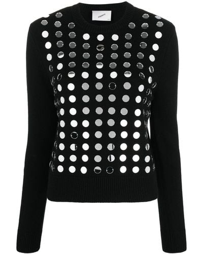 Coperni Mirror-sequin Sweater - Black